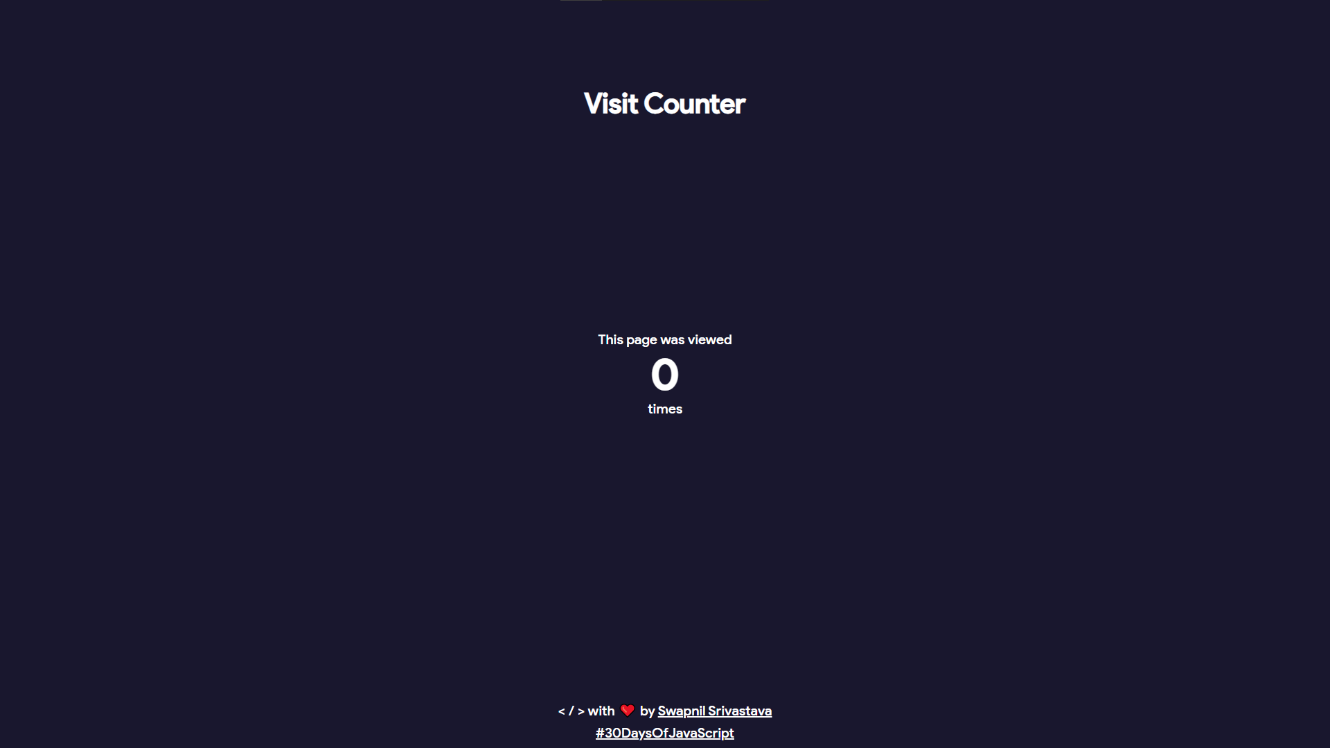 Visit Counter