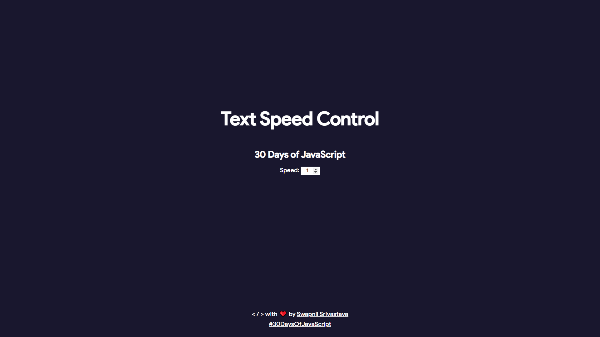 Text Speed Control