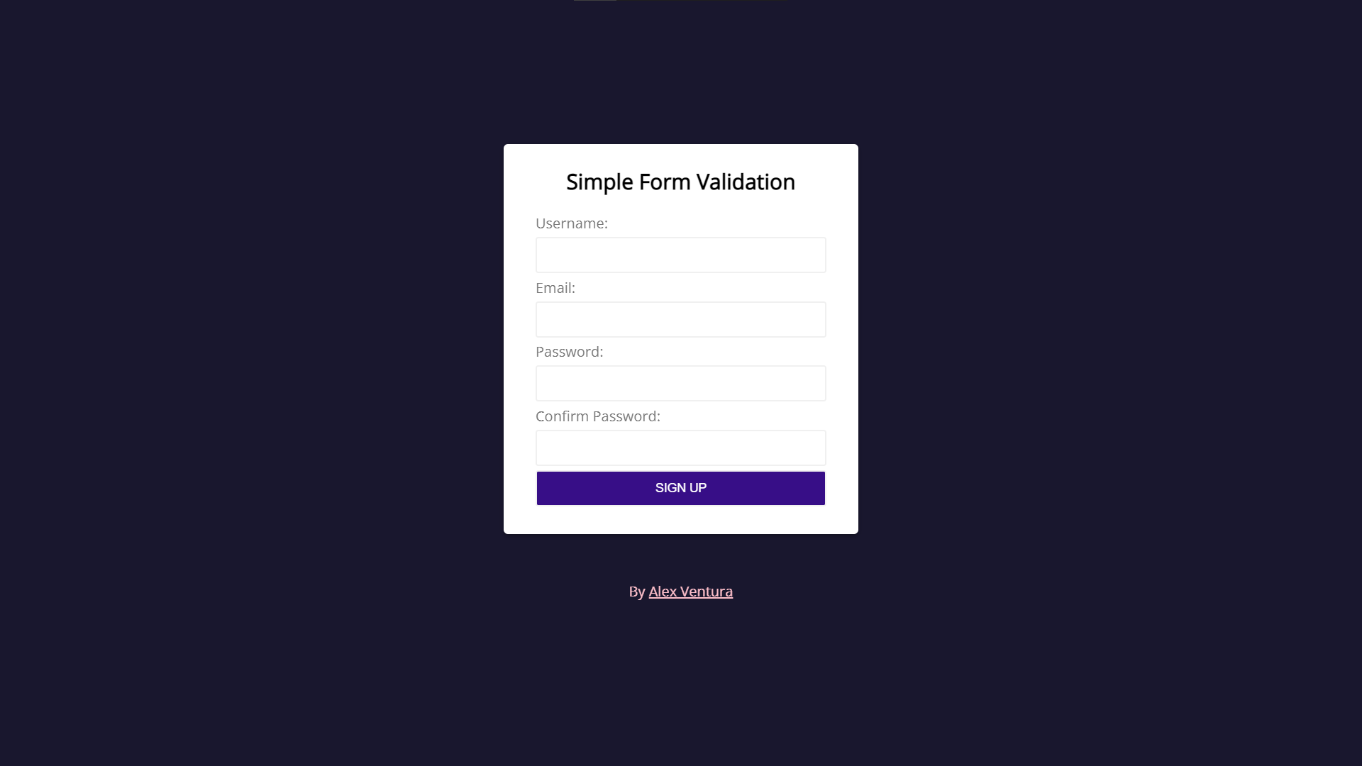 Simple Form Validation