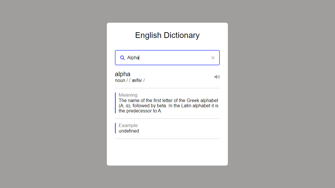 Dictionary App